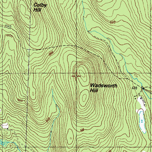 Topographic Map of Wadsworth Hill, NH