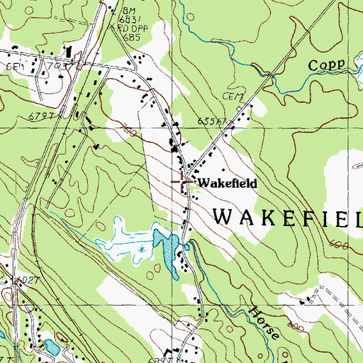 Topographic Map of Wakefield, NH