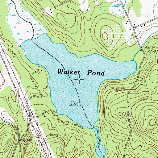 Topographic Map of Walker Pond, NH