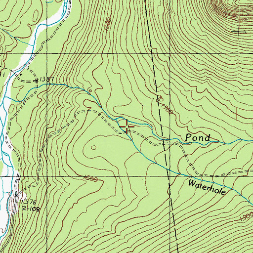 Topographic Map of Waterhole Brook, NH