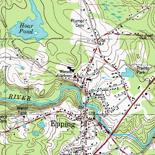 Topographic Map of Watson Academy, NH