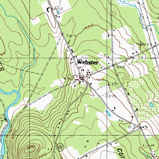 Topographic Map of Webster, NH