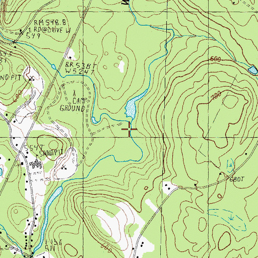 Topographic Map of Webster Stream, NH