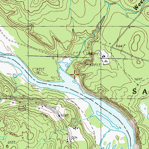 Topographic Map of Weeks Brook, NH