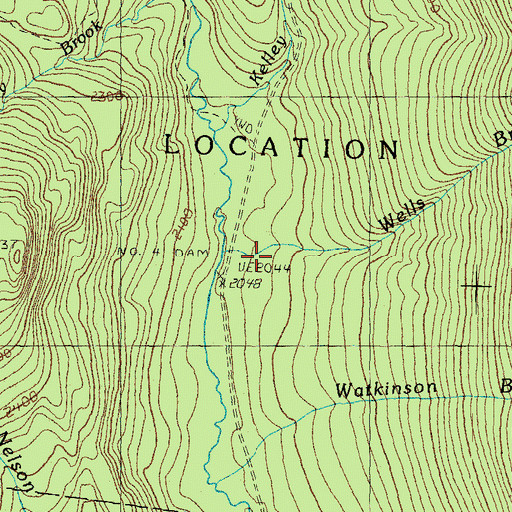 Topographic Map of Wells Brook, NH