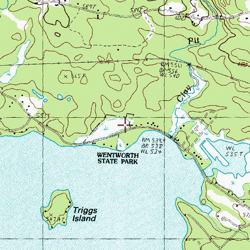 Topographic Map of Wentworth State Park, NH