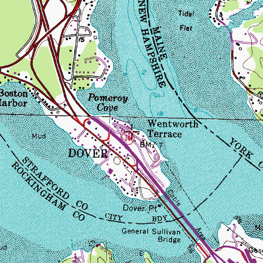 Topographic Map of Wentworth Terrace, NH