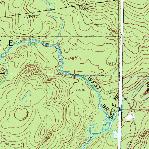 Topographic Map of West Branch Magalloway River, NH