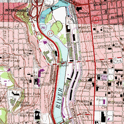 Topographic Map of West Bridge, NH
