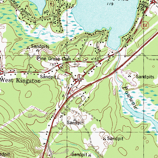 Topographic Map of West Kingston, NH