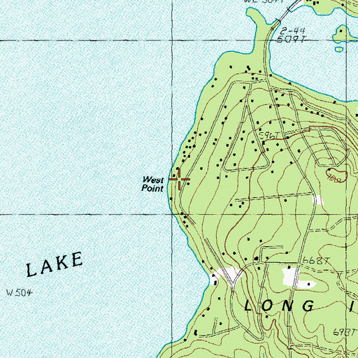 Topographic Map of West Point, NH