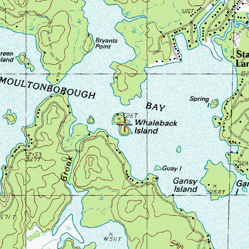 Topographic Map of Whaleback Island, NH