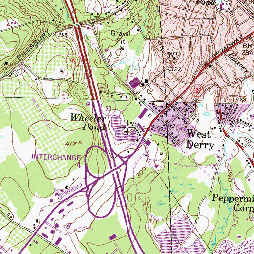 Topographic Map of Wheeler Pond, NH