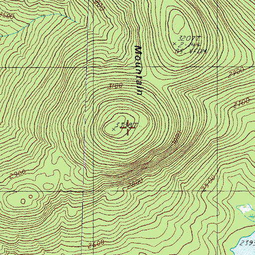 Topographic Map of Whitcomb Mountain, NH