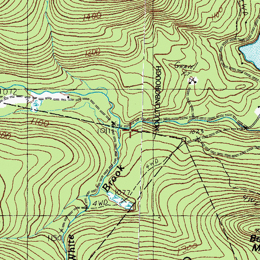 Topographic Map of White Brook, NH