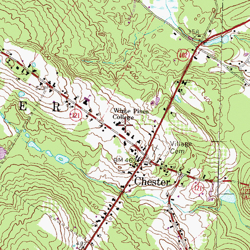 Topographic Map of Chester College of New England, NH