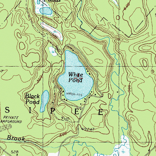 Topographic Map of White Pond, NH