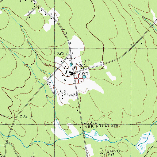 Topographic Map of Whitehouse Cemetery, NH