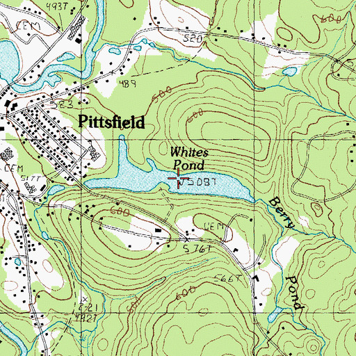 Topographic Map of Whites Pond, NH