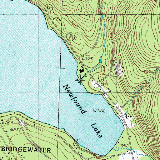 Topographic Map of Whittemore Brook, NH