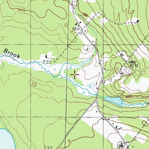 Topographic Map of Whitten Brook, NH
