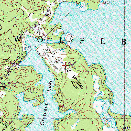 Topographic Map of Whitten Neck, NH