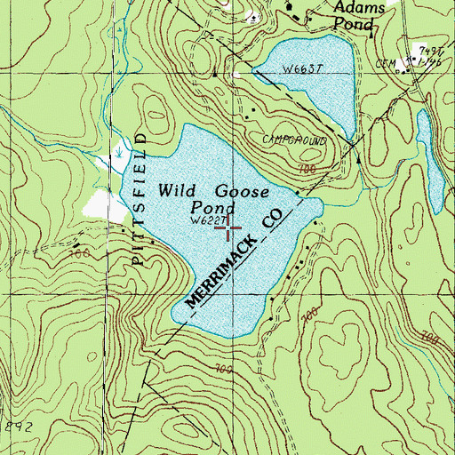 Topographic Map of Wild Goose Pond, NH
