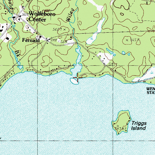 Topographic Map of Wiley Brook, NH