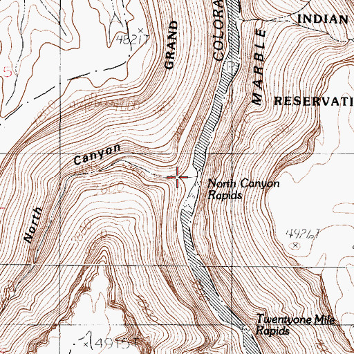 Topographic Map of North Canyon, AZ