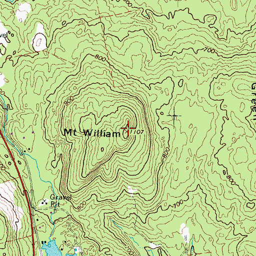 Topographic Map of Mount William, NH