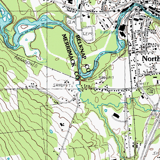 Topographic Map of Williams Brook, NH