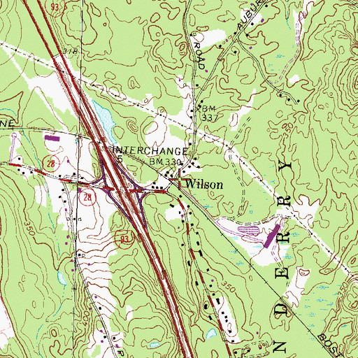 Topographic Map of Wilson, NH