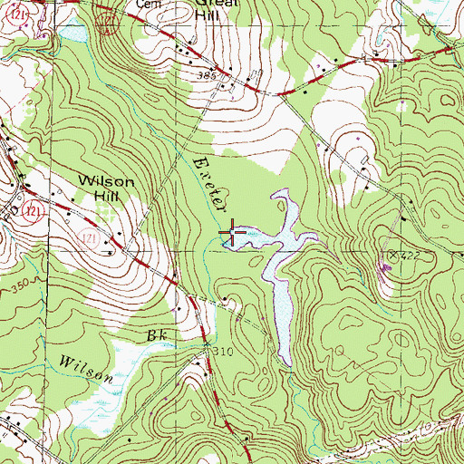Topographic Map of Wilson Brook, NH