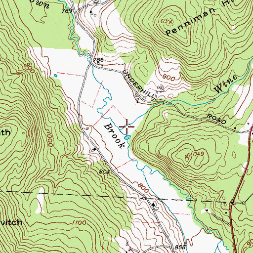 Topographic Map of Wine Brook, NH