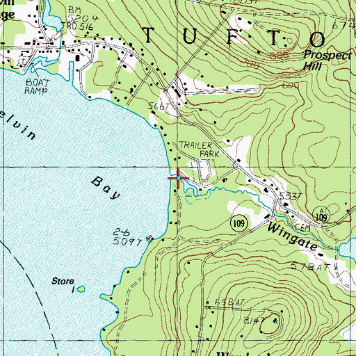 Topographic Map of Wingate Brook, NH