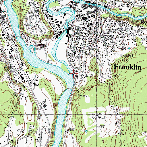 Topographic Map of Winnipesaukee River, NH