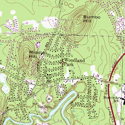Topographic Map of Woodland Park, NH