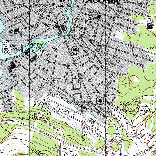 Topographic Map of Wyatt Park, NH