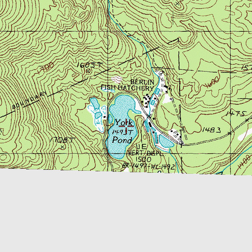 Topographic Map of York Pond, NH