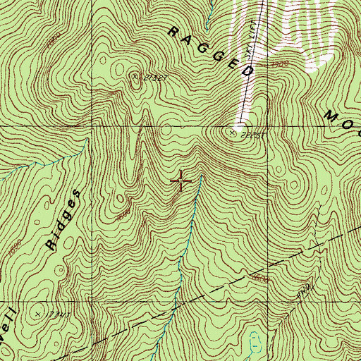 Topographic Map of Ragged Mountains, NH