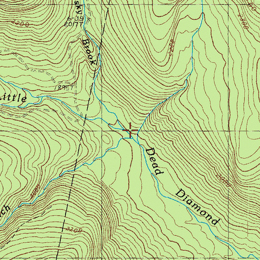 Topographic Map of Pesky Brook, NH