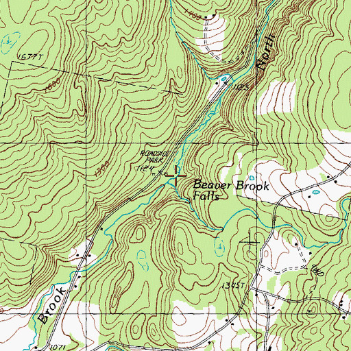Topographic Map of North Branch Beaver Brook, NH