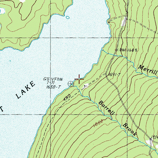 Topographic Map of Barrel Brook, NH