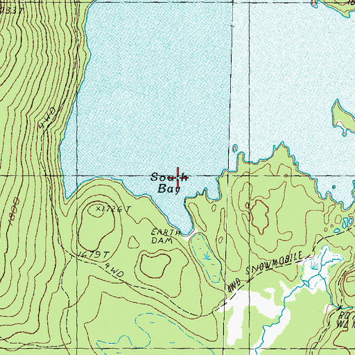 Topographic Map of South Bay, NH