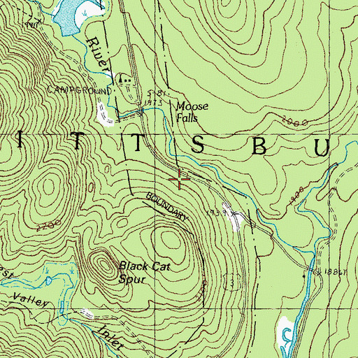 Topographic Map of Connecticut Lakes State Forest, NH