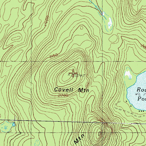 Topographic Map of Covell Mountain, NH