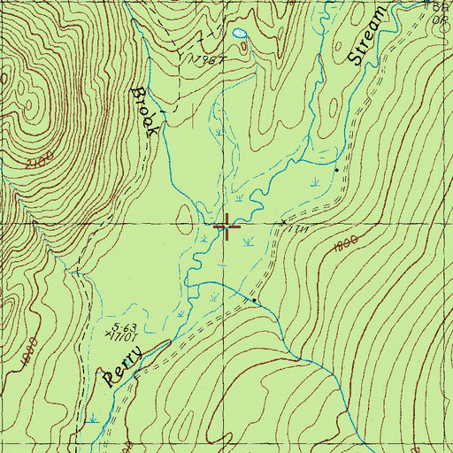 Topographic Map of Lamb Valley Brook, NH
