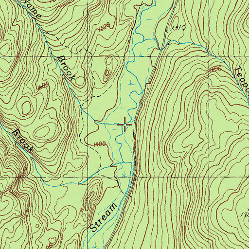 Topographic Map of No Name Brook, NH