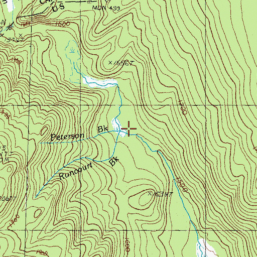 Topographic Map of Peterson Brook, NH