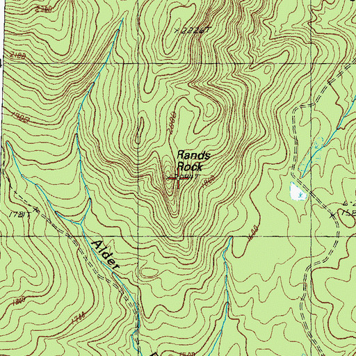 Topographic Map of Rands Rock, NH